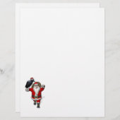 Papier Jolly Santa Claus aime les ravens noirs (Devant / Derrière)