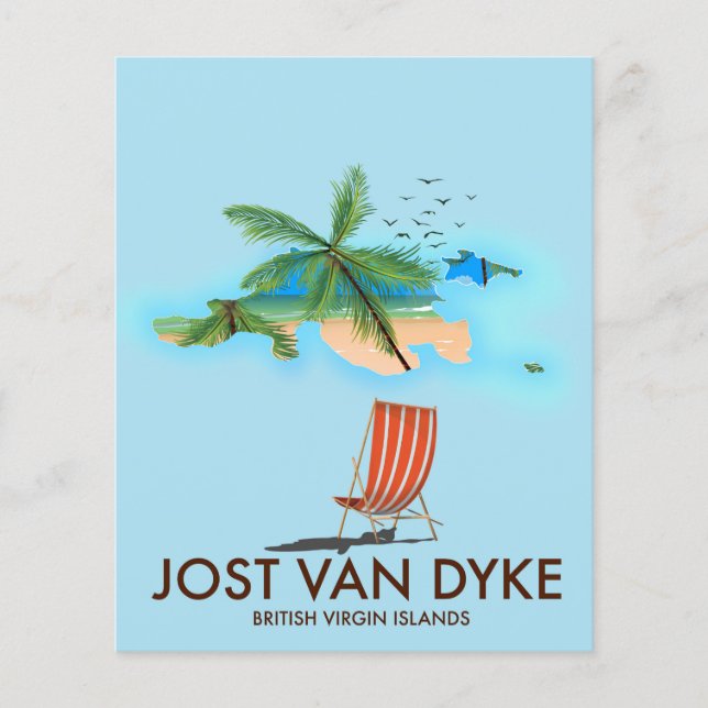 Papier jost van dyke Îles Vierges britanniques. (Devant)