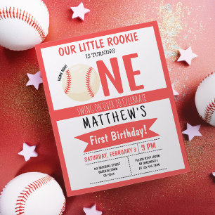 Papier Jote Baseball Ruban Budget 1er anniversaire Invite