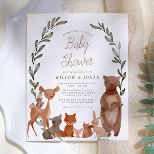 Papier Jote Forest Friends & Greenery Baby shower budgéta