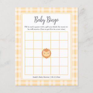 Papier Jote King of the Jungle Boy Baby shower Bingo Jeu