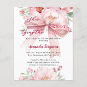Papier Jouer noeud rose arc Poudre nuptiale invitation (Devant)