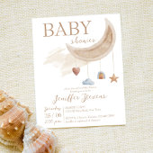 Papier Jouet de lune rustique boho baby shower budget inv