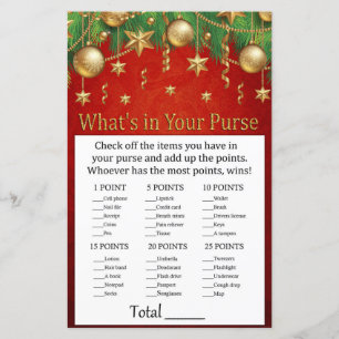 Papier jouet de Noël en or Qu'est-ce que votre jeu de sac