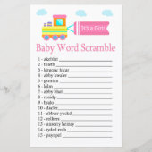 Papier Jouet Train Baby jeu de mots scramble (Devant)