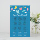 Papier Jouets bébé Baby shower Mot de recherche Jeu (Debout devant)