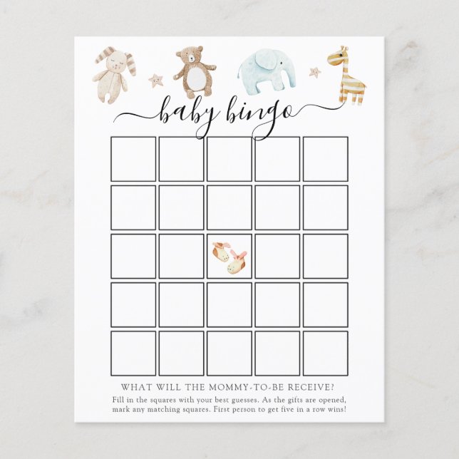 Papier Jouets bébé Vintages doux Jeu de Bingo (Devant)