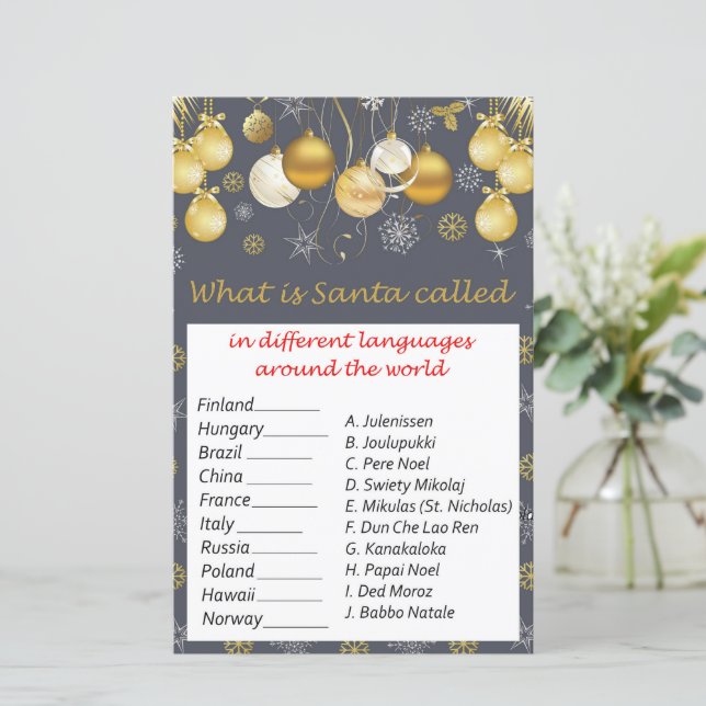 Papier Jouets de Noël d'or Noël partout dans le monde (Debout devant)