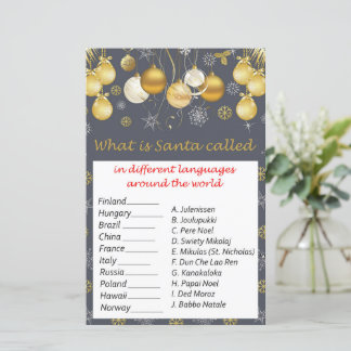 Papier Jouets de Noël d'or Noël partout dans le monde