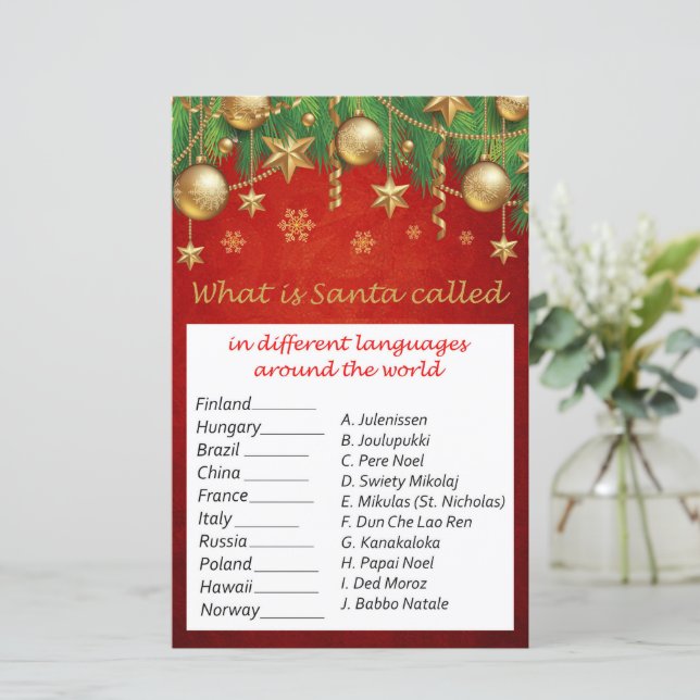 Papier Jouets d'or noël autour du monde jeu (Debout devant)