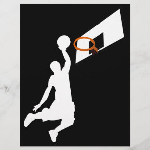 Papier Joueur de basketball Slam Dunk - Silhouette blanch