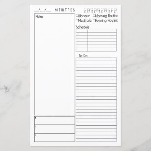 Papier Jour après jour avec espace Note