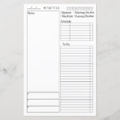 Papier Jour après jour avec espace Note (Dos)