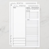 Papier Jour après jour avec espace Note (Devant / Derrière)