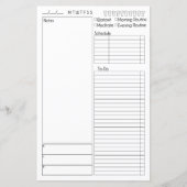 Papier Jour après jour avec espace Note (Devant)