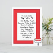 Papier Jour de fête d'anniversaire de thème de peinture r (Debout devant)