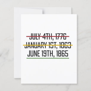 Papier Jour de l'Indépendance 19° Histoire noire