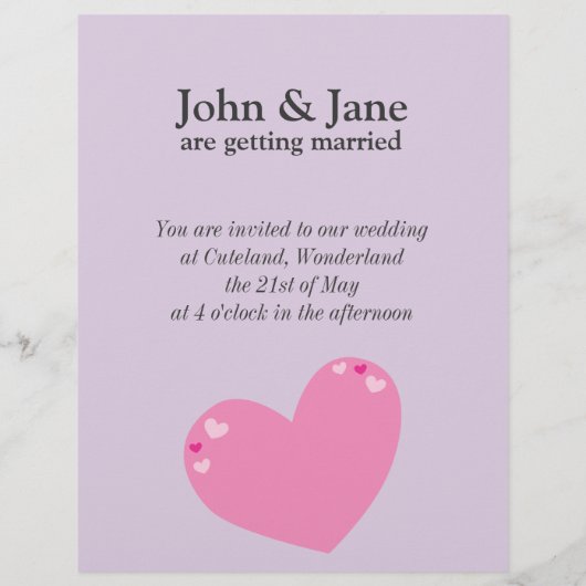 Papier Jour de mariage doux (Dos)