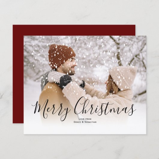 Papier Jour de Noël de la couverture de neige du budget (Devant / Derrière)