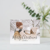 Papier Jour de Noël de la couverture de neige du budget (Debout devant)