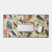 Papier Journal Botanique Papillon Oiseau Vintage (Clavier et souris)