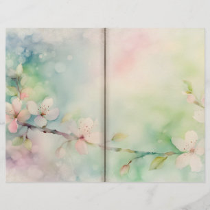 Papier journal en fleur de cerisier délicat