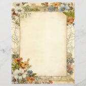 Papier journal vintage Floral Junk (Dos)