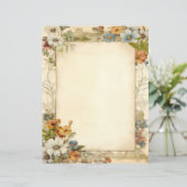 Papier journal vintage Floral Junk (Debout devant)