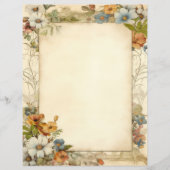 Papier journal vintage Floral Junk (Devant)