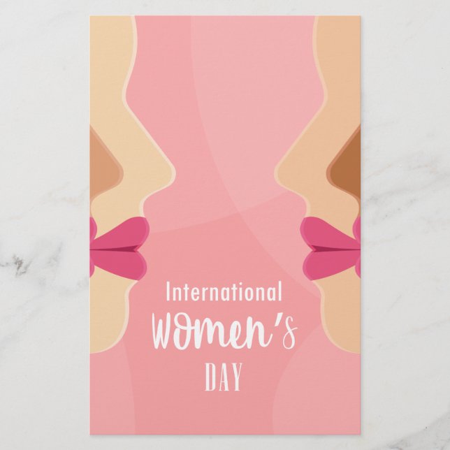 Papier journée internationale des femmes rose (Devant)