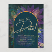 Papier Joyau Peacock Tones Vert Bleu Mariage (Devant)