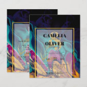 Papier Joyau Tones MARIAGE INK Plum Purple Turquoise Mari (Devant / Derrière)