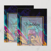 Papier Joyau Tones MARIAGE INK Plum Purple Turquoise Mari (Devant / Derrière)