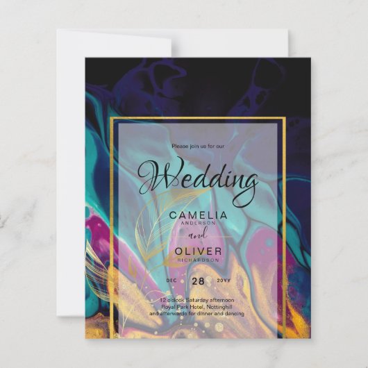Papier Joyau Tones MARIAGE INK Plum Purple Turquoise Mari (Devant)
