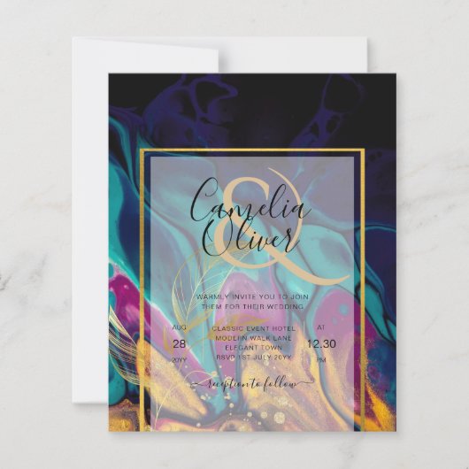 Papier Joyau Tones MARIAGE INK Plum Purple Turquoise Mari (Devant)