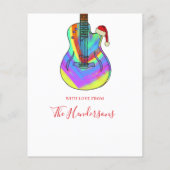 Papier Joyeuse guitare de Noël budget coloré (Dos)