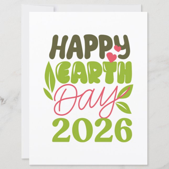 Papier Joyeuse Journée de la Terre 2026 (Devant)