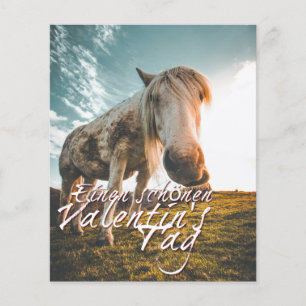 Papier Joyeuse Saint-Valentin avec cheval qui regarde