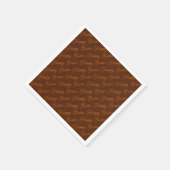 Papier Joyeuses Pâques écriture Orange sur Serviette en P (Coin)