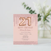 Papier Joyeux 21e anniversaire de la goutte de diamant ro (Debout devant)