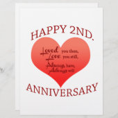 Papier Joyeux 2e. Anniversaire (Devant / Derrière)