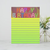 Papier Joyeux anniversaire (Debout devant)