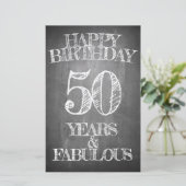 Papier Joyeux Anniversaire - 50 Ans & Fabuleux (Debout devant)