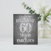 Papier Joyeux anniversaire - 60 ans & Fabuleux en chalkbo (Debout devant)