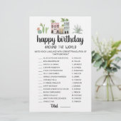 Papier Joyeux anniversaire autour du monde éditable jeu (Debout devant)