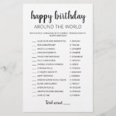 Papier Joyeux Anniversaire Autour Du Monde jeu éditable (Devant)