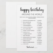 Papier Joyeux Anniversaire Autour Du Monde jeu éditable (Devant / Derrière)