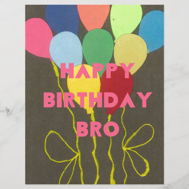 Papier Joyeux anniversaire Bro (Devant)