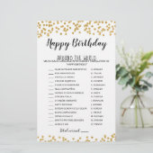 Papier Joyeux anniversaire dans le monde Jeu d'anniversai (Debout devant)