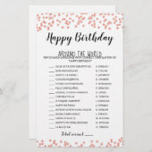 Papier Joyeux anniversaire dans le monde Jeu d'anniversai (Devant / Derrière)